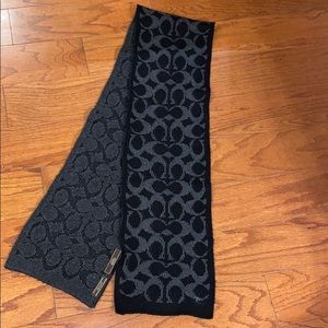 Gorgeous Black and Gray Coach Scarf